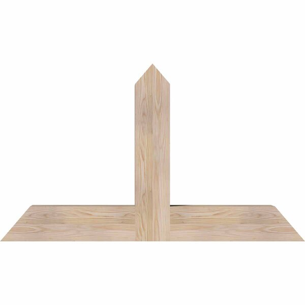 Ekena Millwork Portland Smooth Timber Gable Bracket, Douglas Fir, 48"W x 28"H x 5 1/2"D x 5 1/2"F, 14/12 Pitch GBW048X28X0606POR00SDF - main